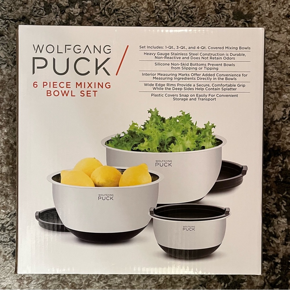 Wolfgang Puck 6 Piece Mixing Bowl Set